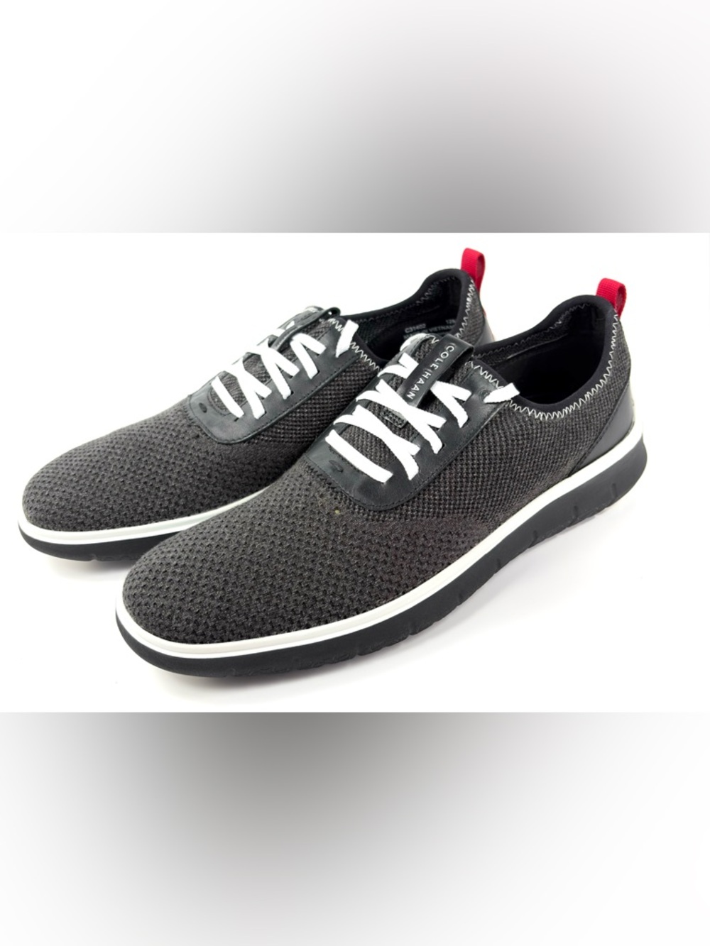 Cole Haan ZERØGRAND Stitchlite Knit Sneakers Size 12 Black Lightweight Comfort